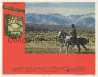 6c0480 HIGH PLAINS DRIFTER LC #3 1973 Clint Eastwood on horseback with mountains in background!