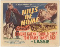 6c0083 HILLS OF HOME TC 1948 great art of Lassie the dog, Janet Leigh, Tom Drake & Edmund Gwenn!