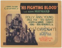 6c0084 HIS FIGHTING BLOOD TC 1935 great image of Canadian Mountie Kermit Maynard, ultra rare!