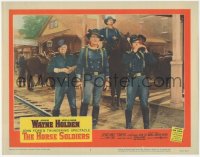 6c0490 HORSE SOLDIERS LC #7 1959 cavalry man John Wayne in street by railroad tracks, John Ford