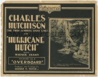 6c0088 HURRICANE HUTCH chapter 9 TC 1921 Charles Hutchison, thrill-a-minute stunt king, Overboard!