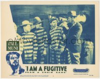 6c0495 I AM A FUGITIVE FROM A CHAIN GANG LC #3 R1956 guard grabs convict Paul Muni by the shoulder!