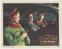 6c0496 I LOVE TROUBLE LC #4 1947 image of Franchot Tone & Janis Carter holding guns on Arthur Space!