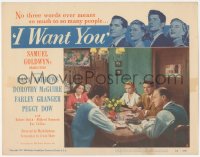 6c0499 I WANT YOU LC #8 1951 Dana Andrews, Dorothy McGuire & others stare at Farley Granger!