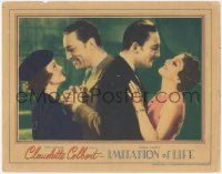 6c0504 IMITATION OF LIFE LC R1937 split image of Warren William with Claudette Colbert & Hudson!
