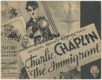 6c0091 IMMIGRANT TC R1932 art of Charlie Chaplin at Ellis Island funnier with music & sound!
