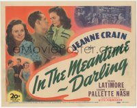 6c0092 IN THE MEANTIME DARLING TC 1944 beautiful rich Jeanne Crain tries to keep her husband at home!