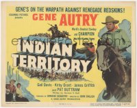 6c0093 INDIAN TERRITORY TC 1950 Gene Autry & Champion the Wonder Horse on the warpath vs renegades!