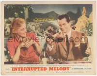 6c0509 INTERRUPTED MELODY LC #4 1955 Glenn Ford holding shoe & champagne by Eleanor Parker!