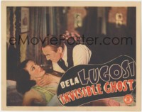 6c0511 INVISIBLE GHOST LC 1941 great close up of angry Bela Lugosi choking scared Polly Ann Young!