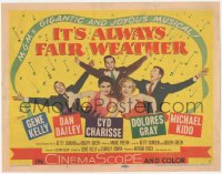 6c0095 IT'S ALWAYS FAIR WEATHER TC 1955 Cyd Charisse, Gene Kelly, Dan Dailey & Michael Kidd, Donen!