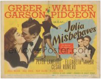 6c0100 JULIA MISBEHAVES TC 1948 Greer Garson, Walter Pidgeon, Peter Lawford, Elizabeth Taylor