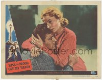 6c0535 KISS THE BLOOD OFF MY HANDS LC #2 1948 close up of Joan Fontaine comforting Burt Lancaster!