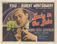 6c0107 LADY IN THE LAKE TC 1947 Robert Montgomery in the most amazing movie since Talkies began!