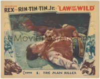 6c0540 LAW OF THE WILD chapter 1 LC 1934 Man Killer Rin Tin Tin Jr. w/ his dying master, full-color!