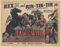 6c0110 LAW OF THE WILD chapter 1 TC 1934 Rin Tin Tin Jr. & Rex King of Wild Horses, Man Killer, color!