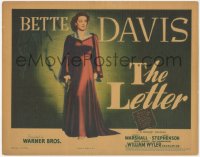 6c0113 LETTER TC 1946 best full-length image of dangerous Bette Davis with smoking gun, very rare!