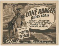 6c0120 LONE RANGER RIDES AGAIN chapter 4 TC 1939 masked Robert Livingston, The Cavern of Doom!