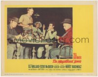 6c0556 MAGNIFICENT SEVEN LC #8 1960 best candid shot of Steve McQueen & top stars playing poker!