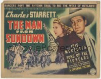 6c0132 MAN FROM SUNDOWN TC 1939 Charles Starrett, Rangers rove the rhythm trail to rid the outlaws!