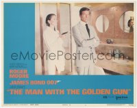 6c0567 MAN WITH THE GOLDEN GUN West Hemi LC #1 1974 Maud Adams w/ gun at Roger Moore as James Bond!