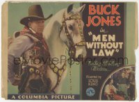 6c0136 MEN WITHOUT LAW TC 1930 cowboy Buck Jones & his horse in a thrilling all-talking western!