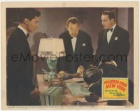 6c0587 MURDER OVER NEW YORK LC 1940 Sidney Toler as Charlie Chan, Ricardo Cortez & Yung w/dead guy