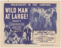 6c0149 MYSTERIOUS ISLAND chapter 4 TC 1951 sci-fi serial from Jules Verne novel, Wild Man at Large!