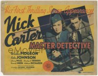 6c0152 NICK CARTER MASTER DETECTIVE TC 1939 Walter Pidgeon, Rita Johnson, Jacques Tourneur, rare!