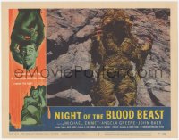 6c0602 NIGHT OF THE BLOOD BEAST LC #3 1958 best close up of the head hunting thing, no girl was safe!
