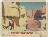 6c0607 NORTH BY NORTHWEST LC #5 1959 classic image of Cary Grant & Eva Marie Saint on Mt. Rushmore!