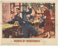 6c0608 NORTH BY NORTHWEST LC #8 1959 Alfred Hitchcock, Eva Marie Saint shoots at Cary Grant in cafe!