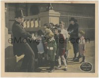 6c0613 NUT LC 1921 inventor Douglas Fairbanks with mob of kids & Marguerite De La Motte!