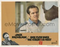 6c0622 ONE FLEW OVER THE CUCKOO'S NEST LC #5 1975 great c/u of Jack Nicholson, Milos Forman classic!
