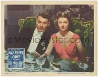 6c0643 RAINS CAME LC #7 R1952 great close up of Myrna Loy & George Brent at formal dinner!
