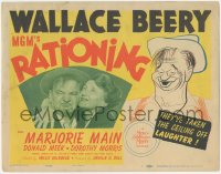 6c0171 RATIONING TC 1944 great Al Hirschfeld art of Wallace Beery + photo with Marjorie Main!