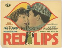 6c0174 RED LIPS TC 1928 romantic close up of college track star Buddy Rogers & Marian Nixon!