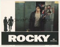 6c0664 ROCKY LC #2 1977 great close up of Sylvester Stallone in jacket & hat in locker room!