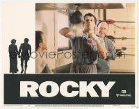 6c0668 ROCKY LC #6 1977 Burgess Meredith trains Sylvester Stallone in gym, boxing classic!