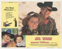 6c0672 ROOSTER COGBURN LC #4 1975 best smiling portrait of cowboy John Wayne & Katharine Hepburn!