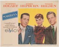 6c0677 SABRINA LC #1 1954 best portrait of Humphrey Bogart, Audrey Hepburn and William Holden!