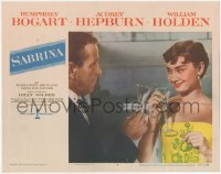 6c0680 SABRINA LC #4 1954 Billy Wilder, Audrey Hepburn & Humphrey Bogart toast w/champagne glasses!