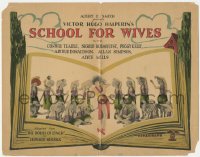 6c0183 SCHOOL FOR WIVES TC 1925 great image of female dancers within artwork of the book, rare!