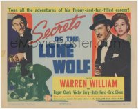 6c0186 SECRETS OF THE LONE WOLF TC 1941 Warren William w/ gun, Victor Kilian w/ jewels & Fred Kelsey!