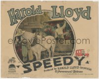 6c0725 SPEEDY LC 1928 Harold Lloyd smiling driving horse-drawn trolley in New York City!