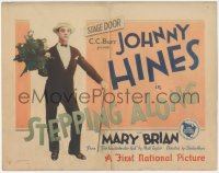 6c0206 STEPPING ALONG TC 1926 full-length Johnny Hines with cane & bouquet of flowers, ultra rare!