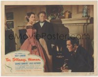 6c0734 STRANGE WOMAN LC #6 1946 sexy Hedy Lamarr with Louis Hayward & Gene Lockhart by fireplace!