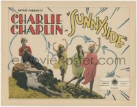 6c0210 SUNNYSIDE TC R1927 happy Charlie Chaplin dreaming about farm life as it should be, rare!