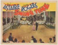 6c0740 SWING TIME LC 1936 far shot of Fred Astaire & Ginger Rogers on the dance floor by orchestra!