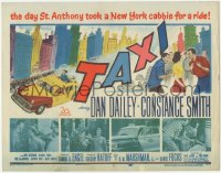 6c0214 TAXI TC 1953 Dan Dailey & Constance Smith in New York City, great artwork!